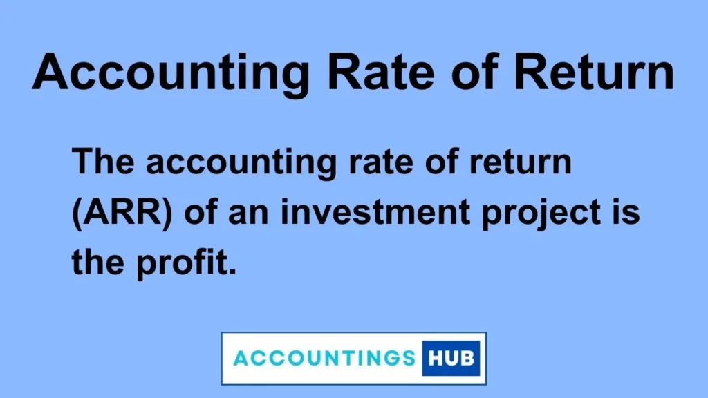 Accounting Rate of Return