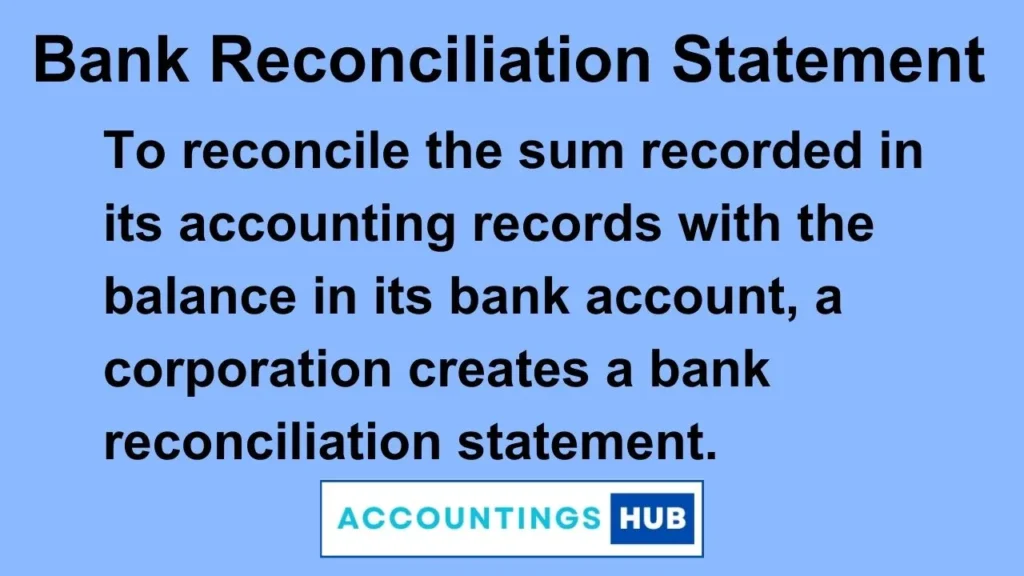 Bank Reconciliation Statement