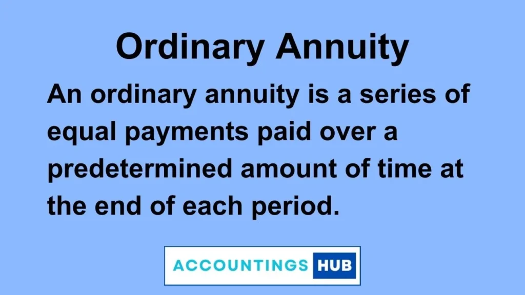 ordinary annuity